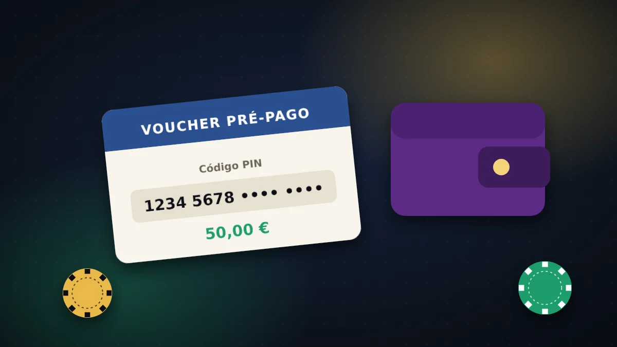 Voucher pré-pago com código PIN e carteira